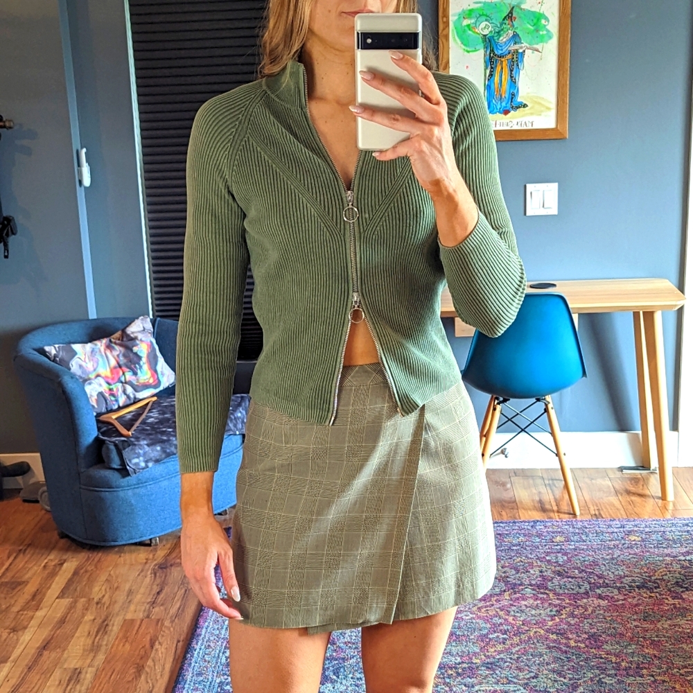 ASOS Collision Double Zip Top